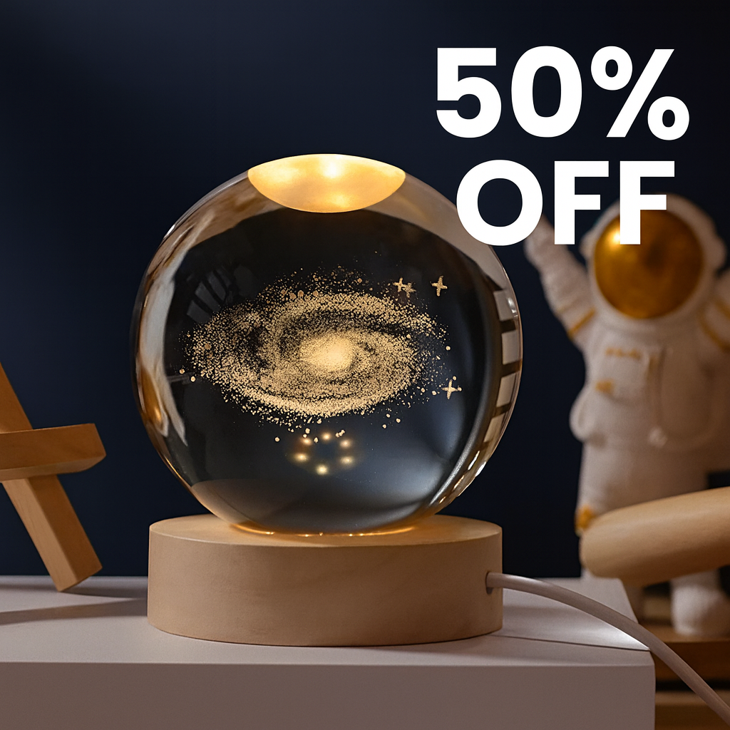 3D Crystal Ball LED Lamp – Decorative Night Light