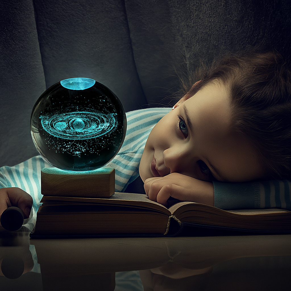 3D Crystal Ball LED Lamp – Decorative Night Light